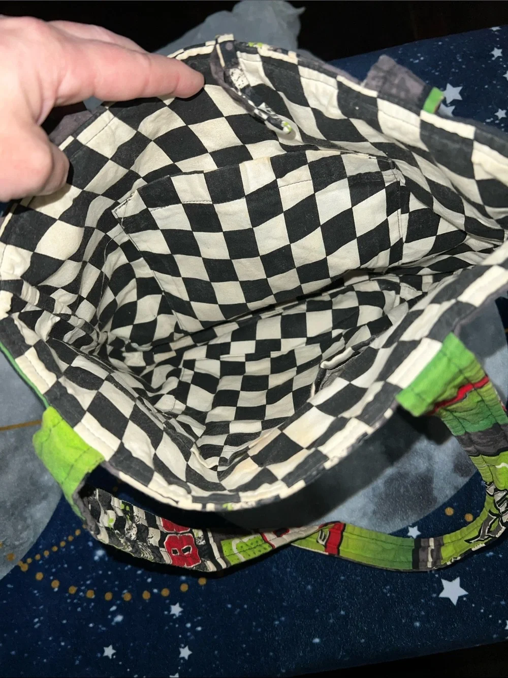 Nascar Kids Tote Bag in Green, Black & Red with 88 Racing Graphics